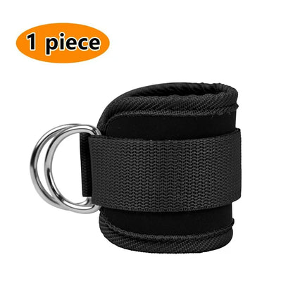 Fitness Ankle Straps Adjustable D-Ring Support Cuffs Gym Leg Strength Workouts