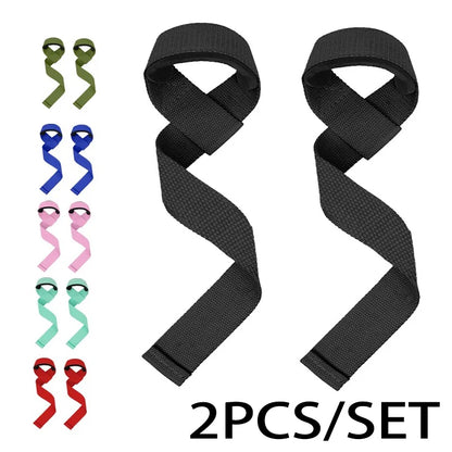 2Pcs Weightlifting Wrist Straps Strength Training Adjustable